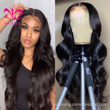 REINE Wholesale Hair Wigs Human Lace Front Closure Body Wave Full Virgin Brazilian Cuticle Aligned Lace Closure Human Hair Wig